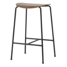 Billede af &Tradition Pavilion AV37 Counter Stool H: 68 cm - Lacquered Walnut 
