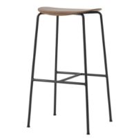 Billede af &Tradition Pavilion AV38 Bar Stool H: 79 cm - Lacquered Walnut 