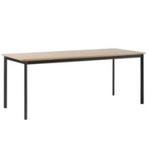 Billede af &Tradition Drip HW116 Dining Table L: 193 cm - Oak & Black Base
