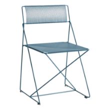 Billede af HAY X-Line Chair SH: 46 cm - Powder Blue Powder Coated Steel