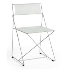 Billede af HAY X-Line Chrome Chair SH: 46 cm - White Powder Coated Steel