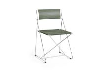 Billede af HAY X-Line Chrome Chair SH: 46 cm - Autumn Green Powder Coated Steel