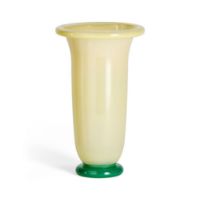 Billede af HAY Empire Vase Large H: 25 cm - Sand With Lemon/Green Base