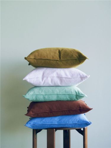 HAY Linen Cushion 50x50 cm - Iron Red 