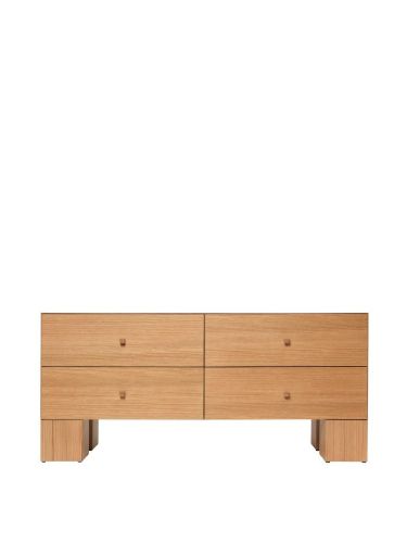 Ferm Living Kuben Drawers 2x2 B: 135 cm - Natural Oak Veneer