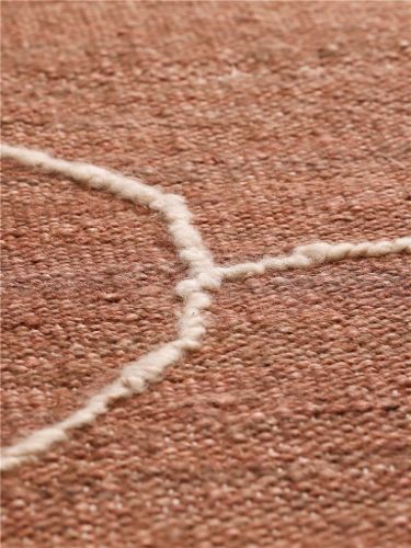 Ferm Living Gesso Jute Rug 170x240 cm - Terracotta/Off-White