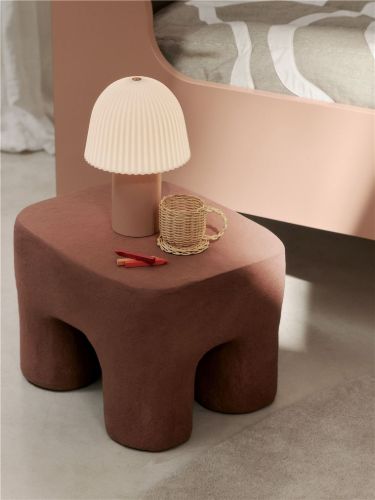 Ferm Living Frill Portable Lamp H: 22 cm - Rose/White 