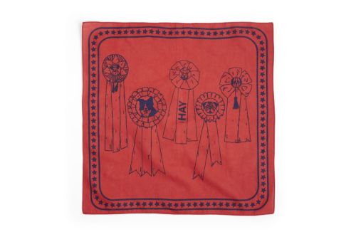 HAY Dogs Scarf 55x55 cm - Rød 