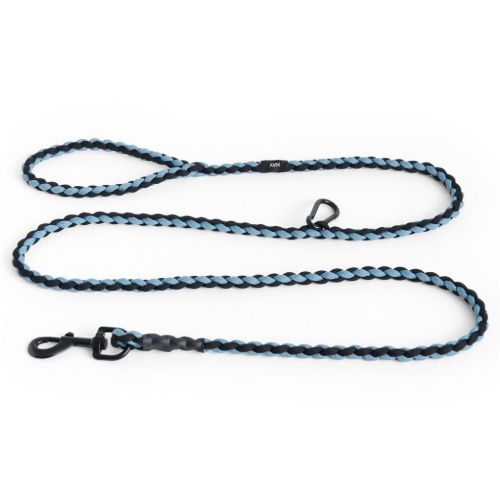 HAY Dogs Leash Braided Adjustable L: 160 cm  M/L - Blue/Black