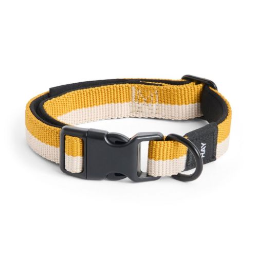 HAY Dogs Collar Flat S/M L: 45 cm - Off-White/Ochre