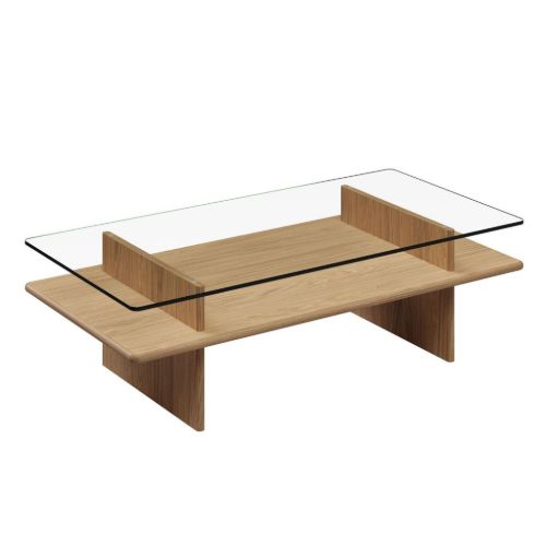 Woud Parallel Sofabord 120x60 cm - Hvidpigmenteret Lakeret Eg