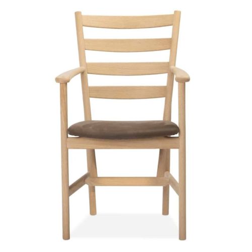 Bernstorffsminde BM 4018100 SH Chair - Olieret Eg/Sort Læder