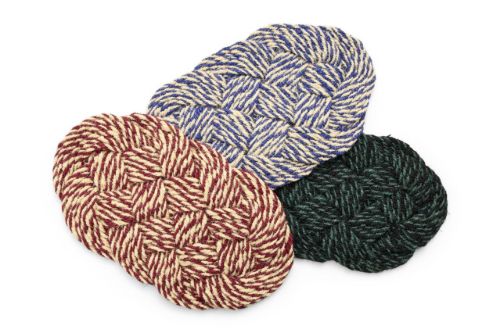HAY Coco Door Mat Swirl 40x80 cm - Bordeaux/Off-white 