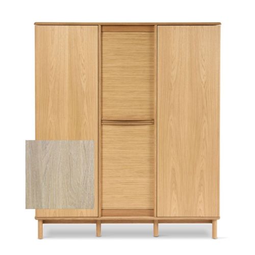 Skovby SM546 Dual Cabinet H: 145 cm - Hvidolieret Eg