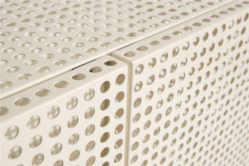 HAY Perforated Floor Cabinet Small 66,5x89 cm - Steel/Eggshell