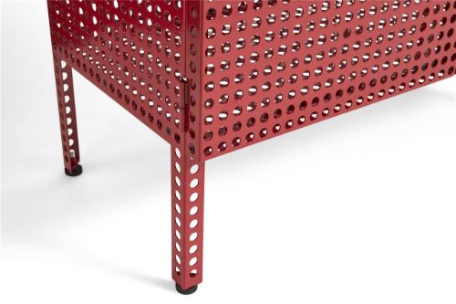 HAY Perforated Floor Cabinet Small 66,5x89 cm - Steel/Wine Red