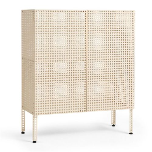 HAY Perforated Floor Cabinet Medium 106,5x89 cm - Steel/Eggshell