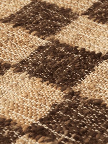 Ferm Living Check Wool Jute Rug 140x200 - Coffee/Natural