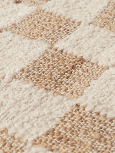 Ferm Living Check Wool Jute Rug 140x200 - Off-white/Natural
