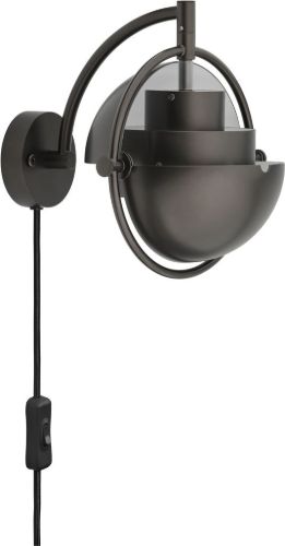 GUBI Multi-Lite Wall Lamp Ø: 15 cm - Black Brass/Black