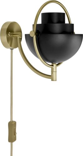 GUBI Multi-Lite Wall Lamp Ø: 15 cm - Brass/Black Semi Matt