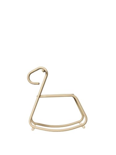 Ferm Living Lussi Rocking Horse H: 53 cm - Powder Coated Steel/Cashmere