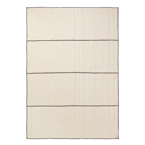 Ferm Living Vari Quilted Bedspread Single 180x260 cm - Natural/Dark Chocolate