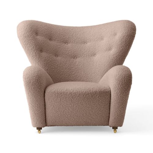 Audo Copenhagen Den Trætte Mand Loungestol H: 88 cm - Dark Stained Oak/Baena 93