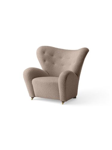 Audo Copenhagen Den Trætte Mand Loungestol H: 88 cm - Dark Stained Oak/Baena 93