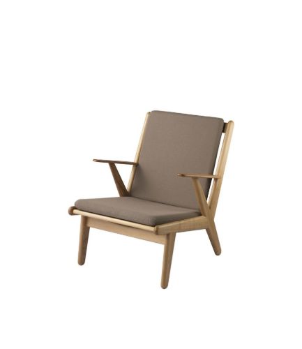FDB Møbler J53 Lænestol H:77,6 cm - Olieret Eg/61230 Taupe