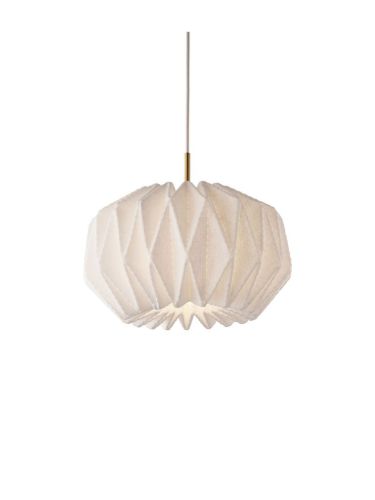 Le Klint 164 Softly Pleated I Pendant Round S Ø: 42 cm - Messing/Hvid