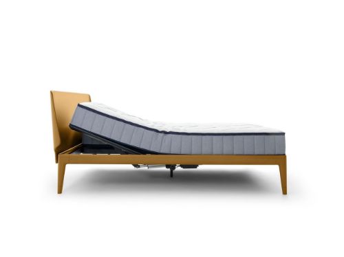 Auping Essential Sengeramme 180x200cm - Aluminium/Mustard