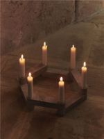 Billede af Ferm Living Newel Modular Candle Holder Set of 6 L: 18 cm - Travertine