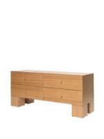 Billede af Ferm Living Kuben Drawers 2x2 B: 135 cm - Natural Oak Veneer
