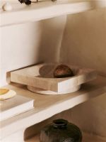 Billede af Ferm Living Hew Low Centerpiece H: 7 cm - Travertine