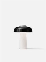 Billede af Audo Copenhagen Reverse Table Lamp H: 30 cm - Black/Travertine