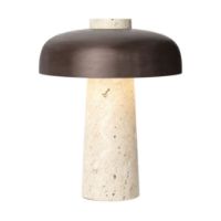 Billede af Audo Copenhagen Reverse Portable Table Lamp H: 24,5 cm - Travertine Sand