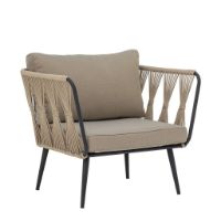 Billede af Bloomingville Pavone Loungestol Sæt af 2 stk. SH: 40 cm  - Brun