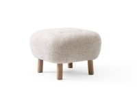 Billede af &Tradition Little Petra ATD1 Pouf H: 37 cm -Oiled Oak/Sheepskin Moonlight  