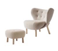 Billede af &Tradition Little Petra VB1 Lounge chair & ATD1 Pouf - Oiled Oak/Karakorum 003