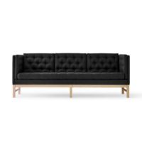Billede af Fredericia Furniture Erik Jørgensen EJ 315-3 3 Pers. Sofa L: 210 cm - Mood 2104 Sort/Sæbebehandlet Eg