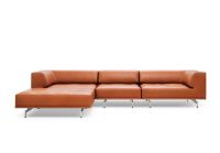 Billede af Fredericia Furniture Delphi Elements Sofa m. Chaiselong L: 325 cm - Cognac 95/Aluminium