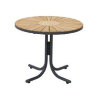 Billede af Mandalay Marguerit Loungebord Ø: 50 cm - Antracit/Teak