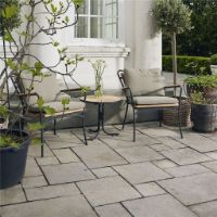 Billede af Mandalay Marguerit Loungebord Ø: 50 cm - Antracit/Teak