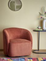 Billede af Bloomingville Pradi Loungestol H: 73 cm - Fløjl/Orange