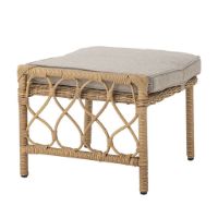 Billede af Bloomingville Belluce Loungestol m. Taburet H: 82 cm - Natur Flettet Polyrattan