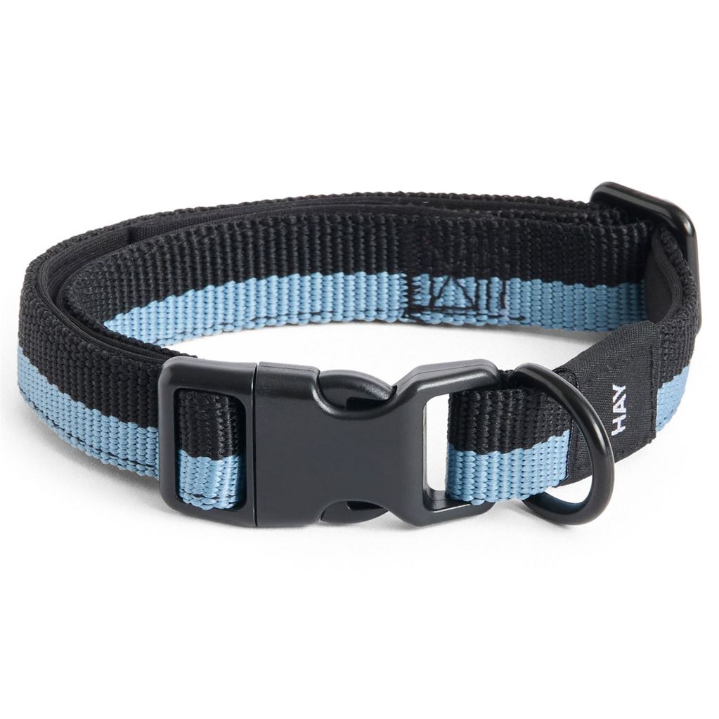 Billede af HAY Dogs Collar Flat S/M L: 45 cm - Blue/Black
