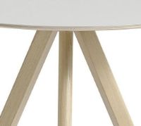 Billede af HAY CPH 20 Round Table Ø: 90 cm - Lacquered Solid Oak/Off White Linoleum
