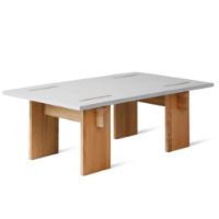 Billede af Eberhart Furniture Arnold H: 38 cm - Light Concrete / Light Oak