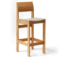 Billede af Form & Refine Sonder Bar Chair m. Polstring SH: 66,5 cm - Naturolieret Eg/Hallingdal
